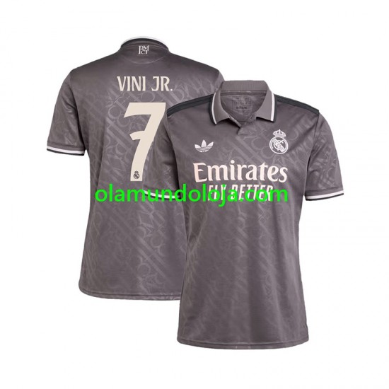 Camisola Real Madrid VINI JR 7 Homem Equipamento Terceiro 2024-2025 Manga Curta